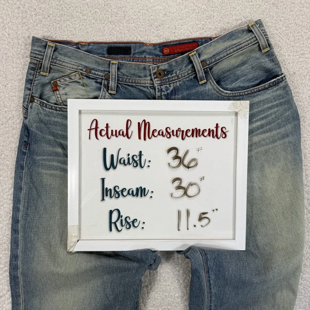 VTG AG The Trip Wide Leg Jeans Men's 36x30 USA Made Y2K Streetwear Grunge Skater